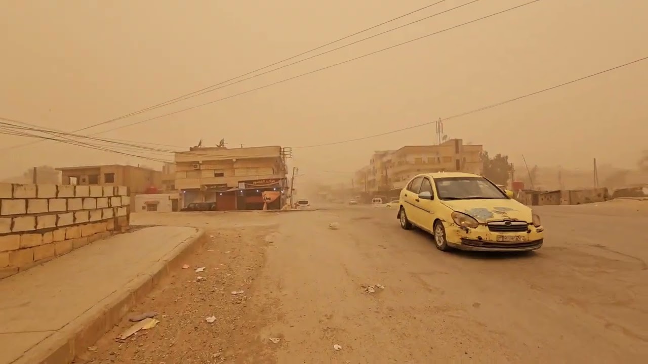 Hasakah city, walking amidst a dust storm | Syria 2025