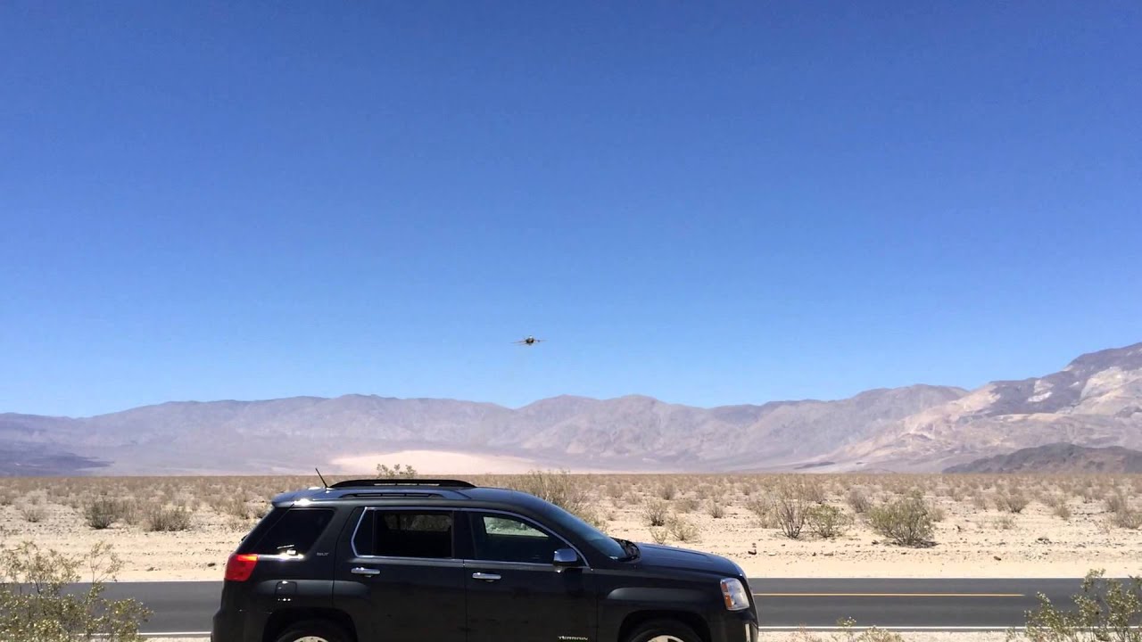 F18's flying low through Panamint Valley Nevada