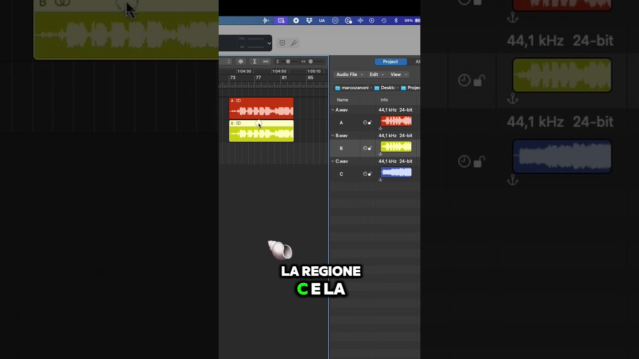 LOGIC PRO! Pulizia progetto SUPER TRICK!!! #lpxibymarcozanoni #marcozanoniacademy
