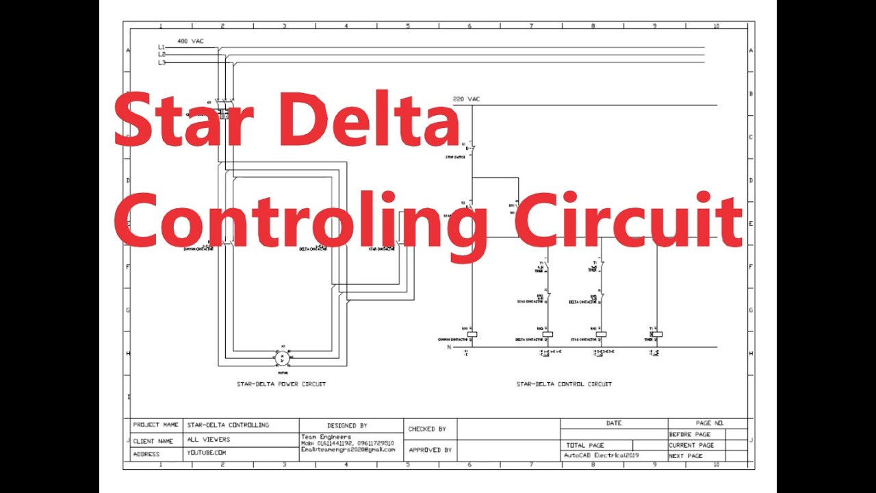 Star delta Controlling Using AutoCAD Electrical