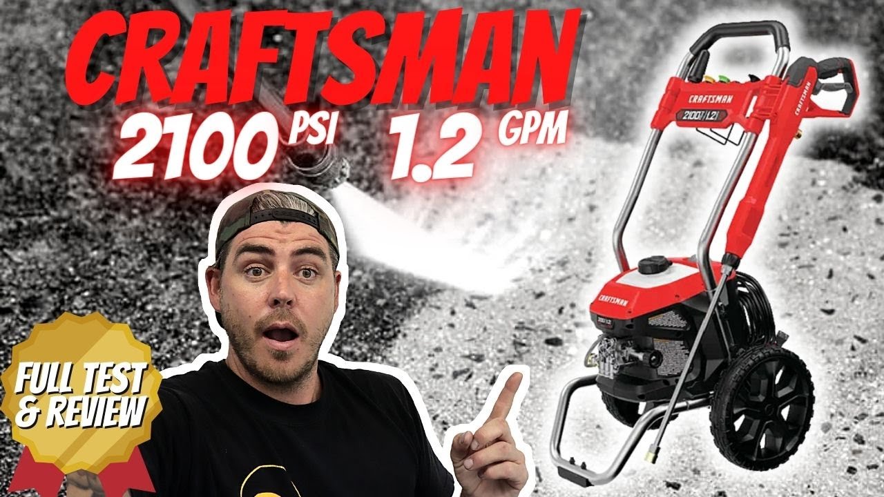Электрическая мойка высокого давления Craftsman 2100 фунтов на кв. дюйм, 1,2 галлона в минуту. Ра...