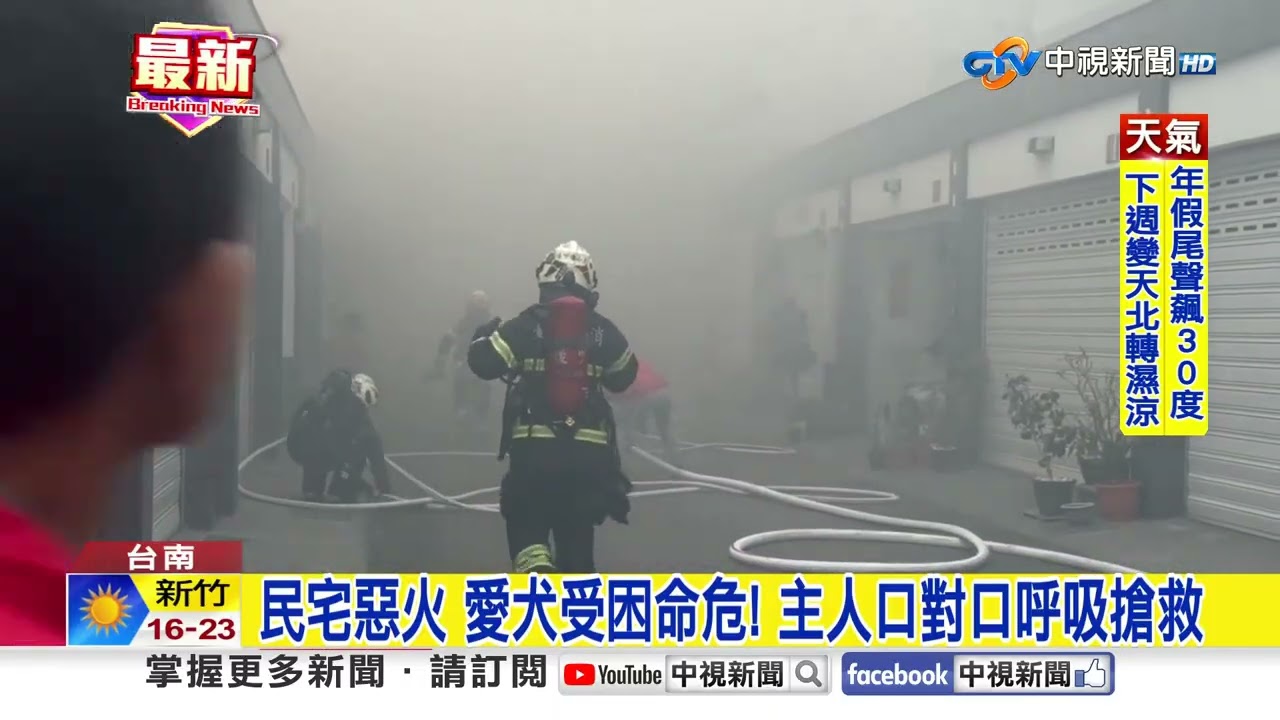 疑燒金紙釀禍! 台南民宅竄火舌 愛犬受困命危│中視新聞 20260221