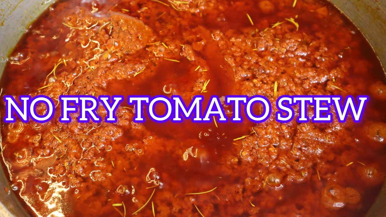 HOW TO MAKE NO FRY TOMATO STEW RECIPE/ tomato stew without frying! HEALTHY AND DELICIOUS 😋 #stew