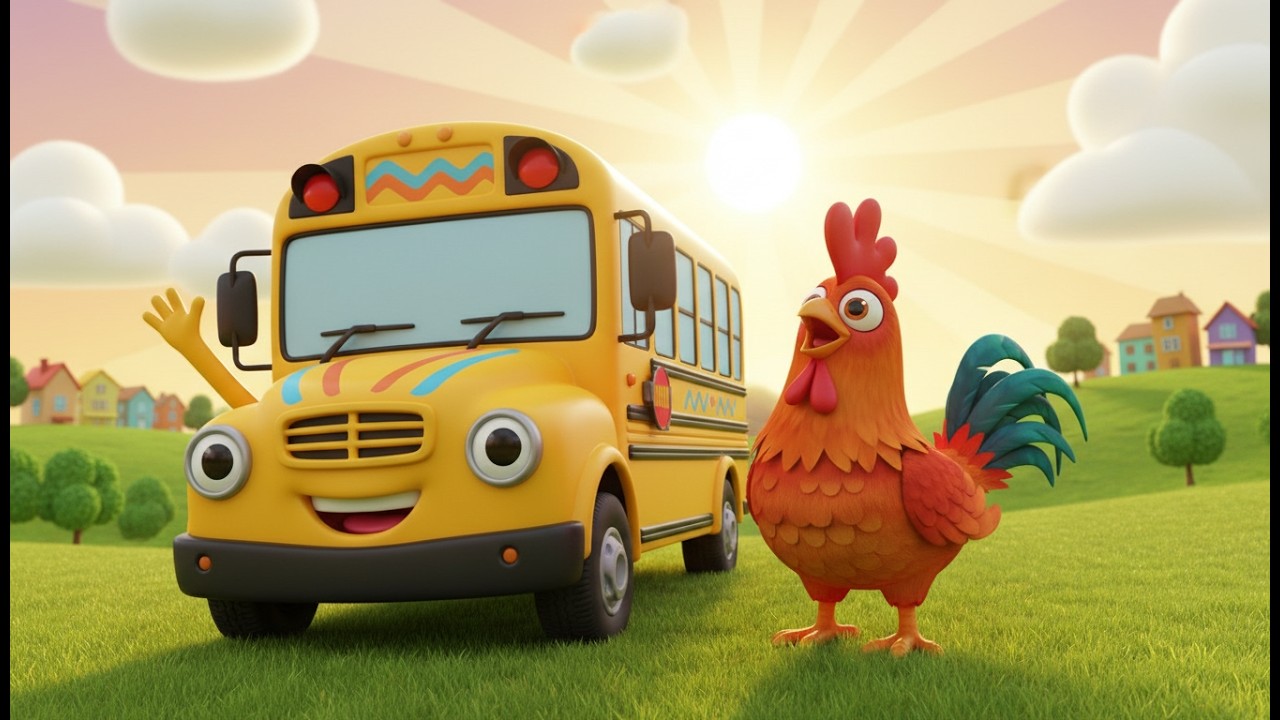Der fröhliche Bus & Der Hahn sagt Guten Morgen 🚌🐓  Kinderlieder Deutsch