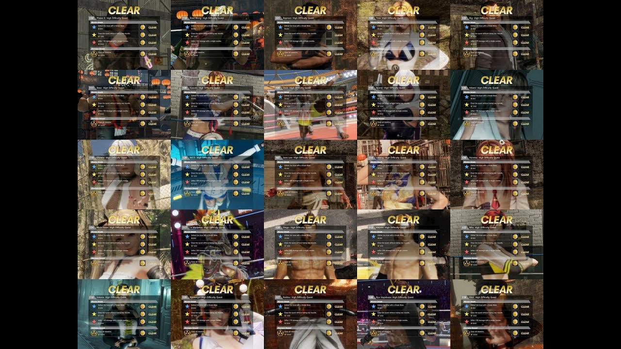 DOA6 - All High Difficulty Quest Combo Solutions