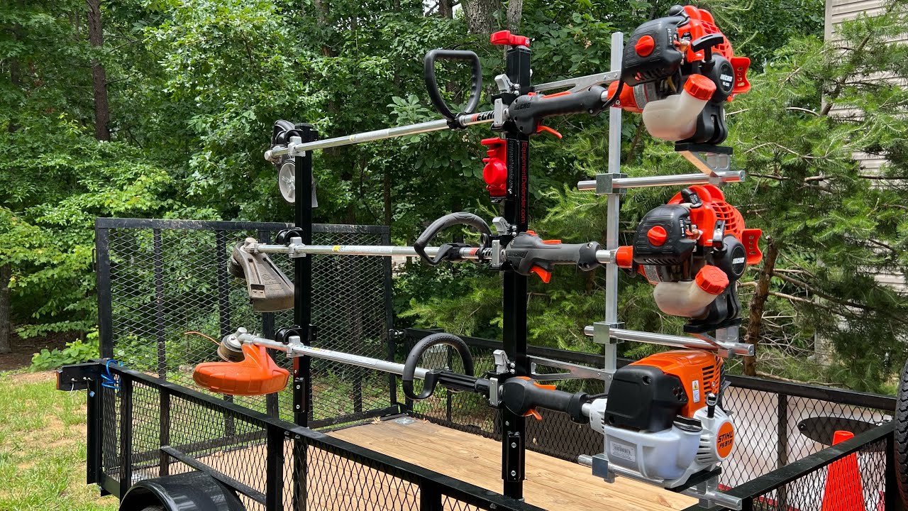Equipment Defender trimmer rack just installed and first thoughts.