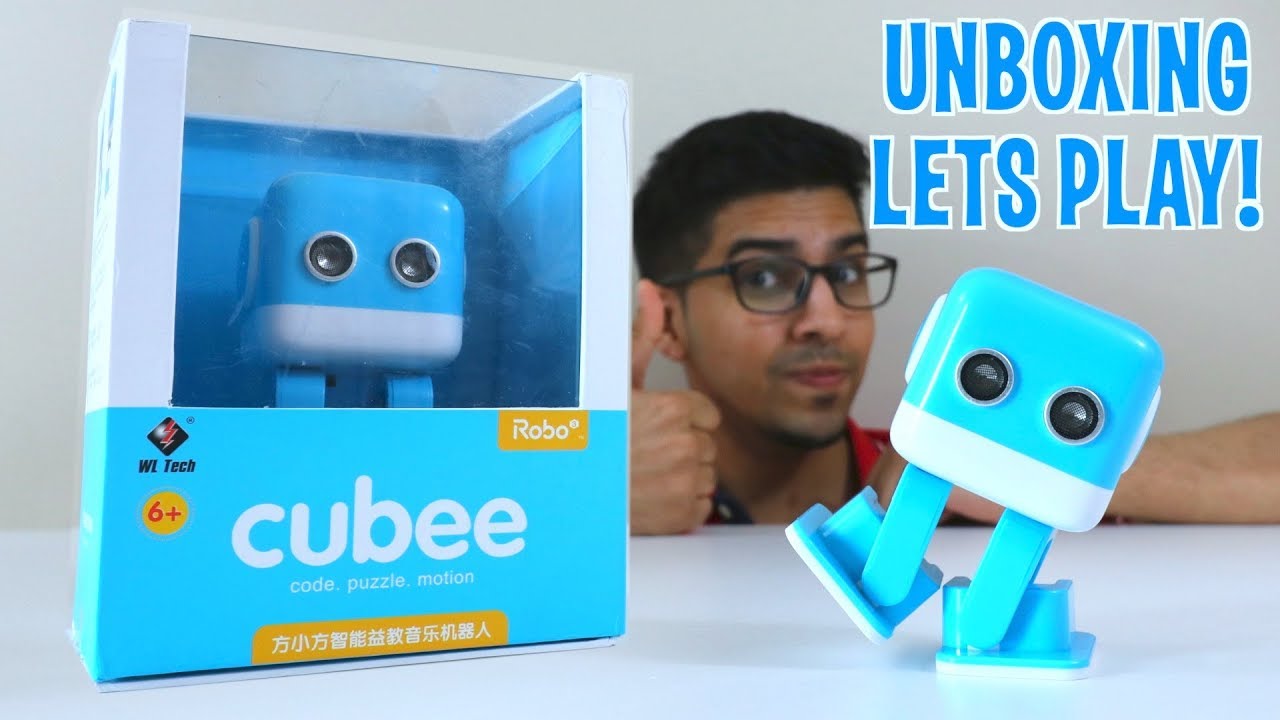 Unboxing & Let's Play - CUBEE by WLtoys - Cute Robot Review - Intelligent Toy like Cozmo!
