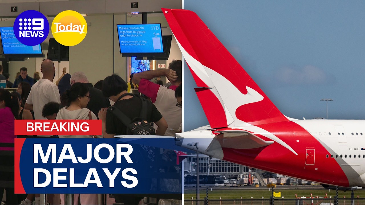 Major delays expected as Qantas workers walk off job | 9 News Australia