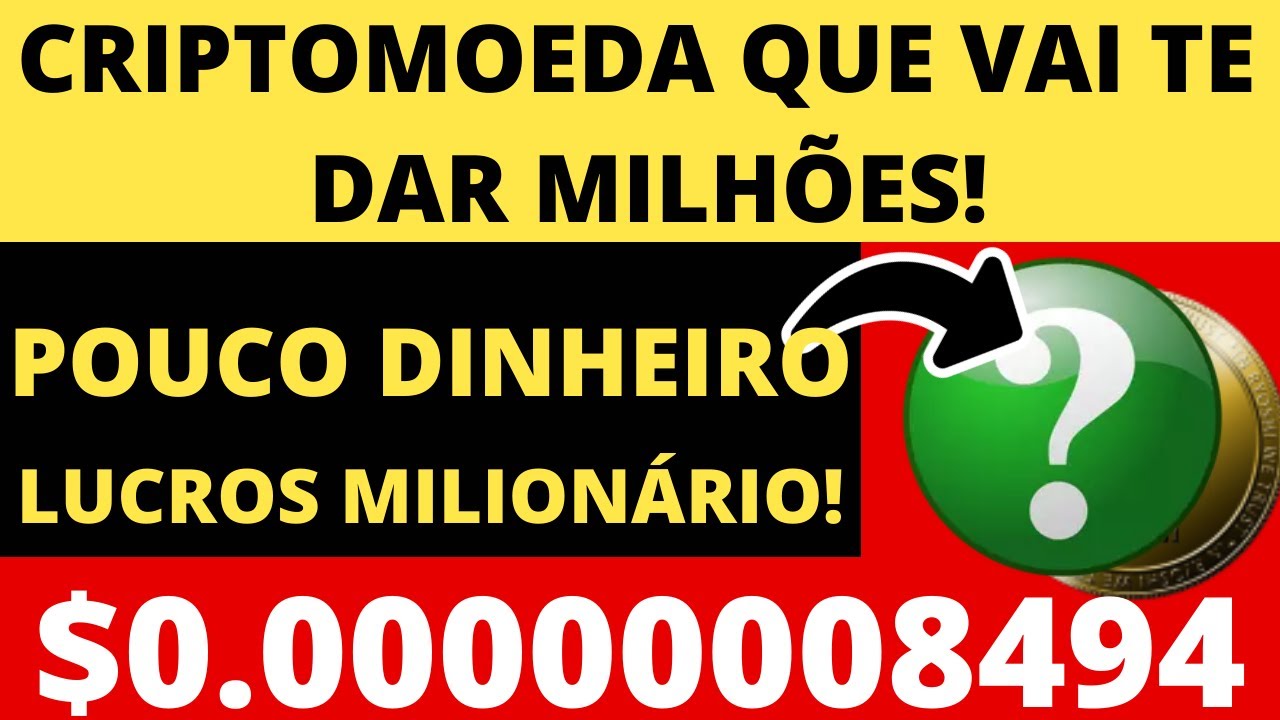 CRIPTOMOEDA BARATA E PROMISSORA QUE VAI TE DAR MILH&Otilde;ES! - LUCROS MILION&Aacute;RIO COM POUCO DINHEIRO!