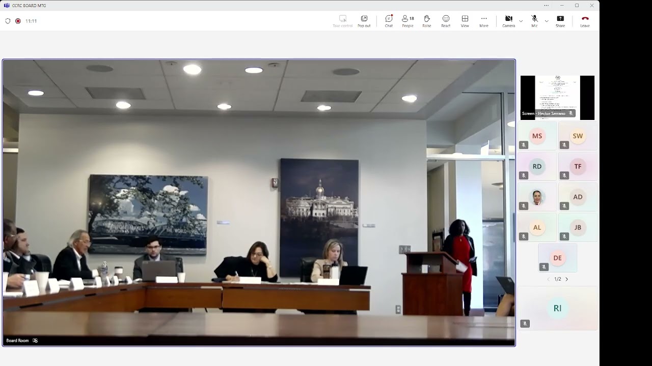 CCRC (Capital City Redevelopment Corporation) Board Meeting, Tuesday, October 21, 2025, Trenton, NJ