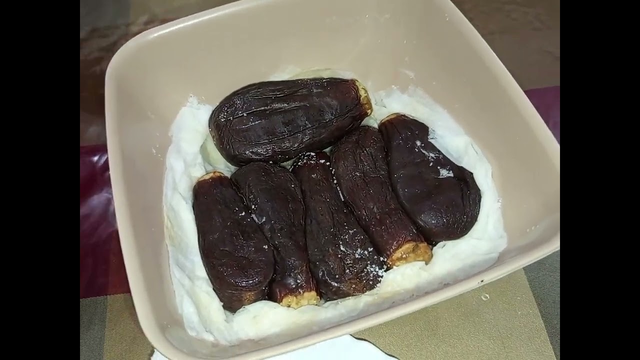 مكدوس مشوي بالفرن Grilled Makduss in the oven 
