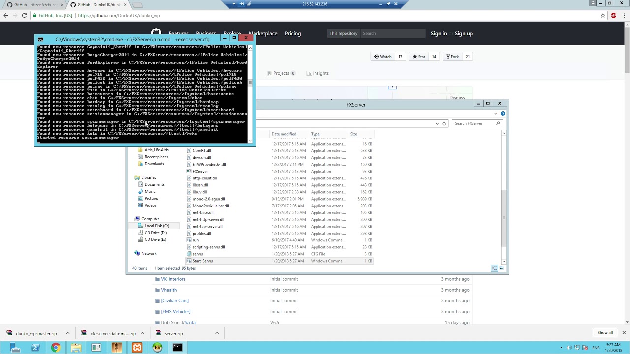 [UPDATED] DUNKO VRP GTA5 SERVER SETUP