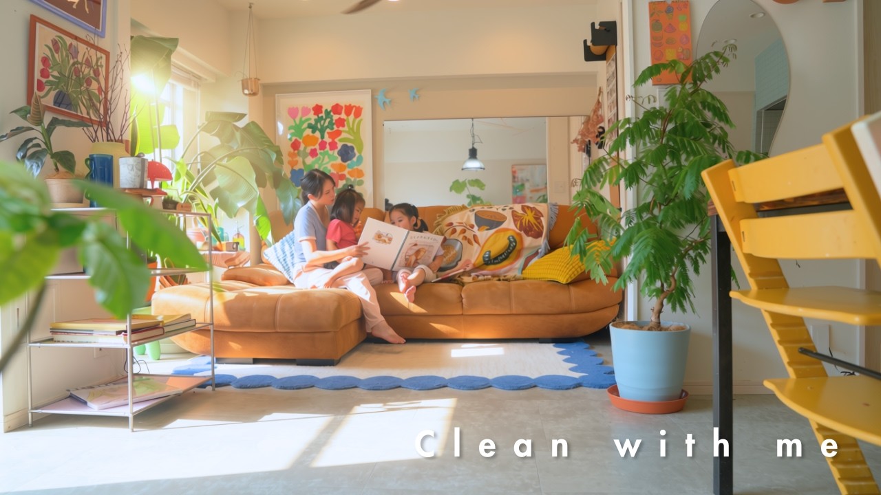 How I Keep My Home Clean Every Day with 3 Kids | Japanese Family Slow Living | Onigiri Lunch🍙