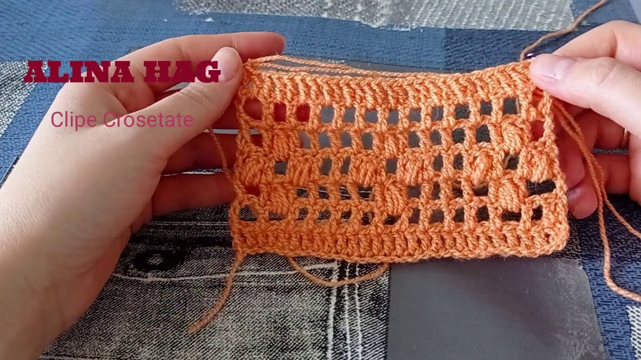 Model crosetat 4 /beautiful crochet stitch /point au crochet/ красивый узор крючком