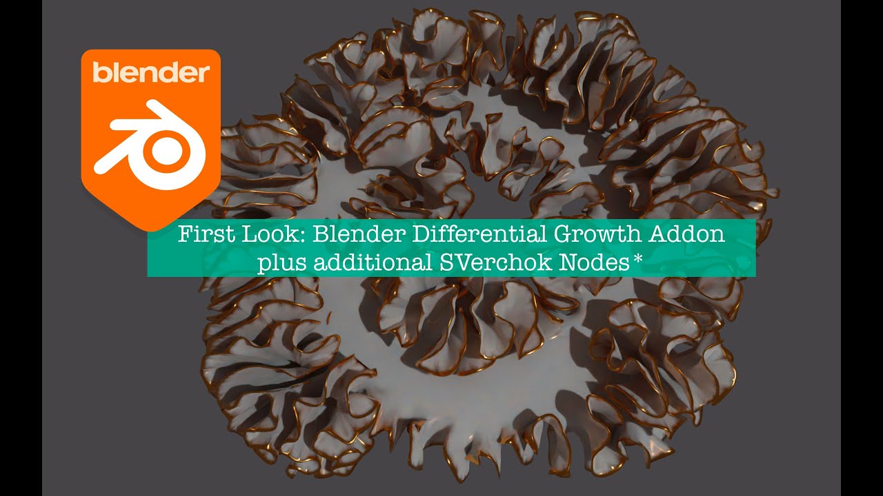 BSLIVE Differential Growth Addon in Blender - plus SV nodes