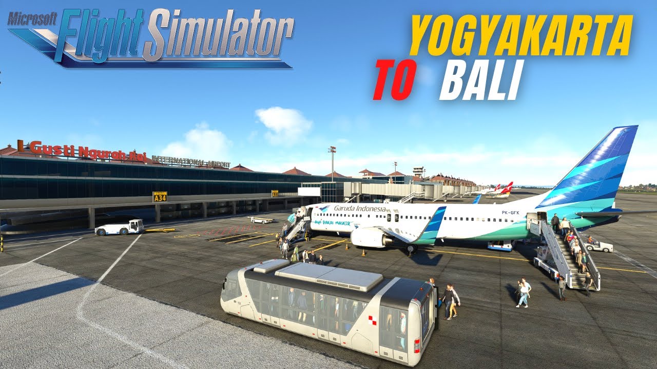 Yogyakarta to Denpasar - B737-800|Garuda Indonesia| -  Microsoft Flight Simulator Indonesia 2020