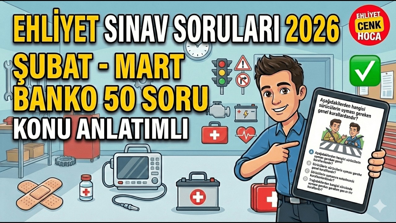 Ehliyet Sınav Soruları  2026 Şubat &Ccedil;ıkmış Sorular