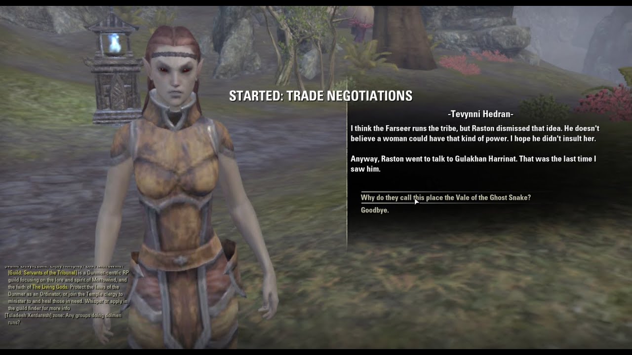 ESO Quest Walk Through Deshaan Trade Negotiations Vale of the Ghost Snake