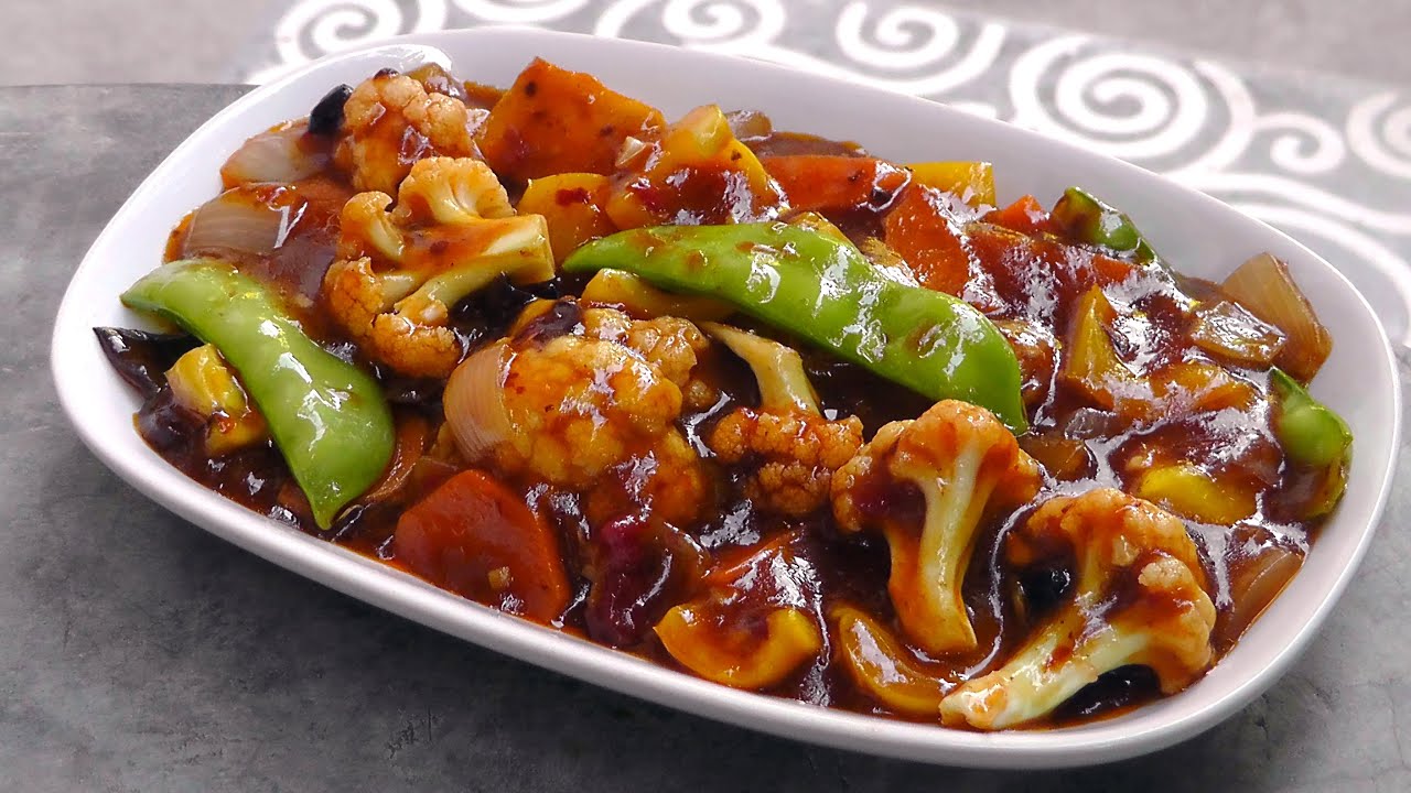 Chinesisches Gem&uuml;se in Szechuan So&szlig;e - Vegan Vegetarisches Rezept