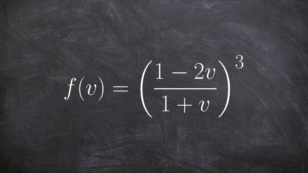 Learn how to take derivative using the quotient rule inside of the chain rule