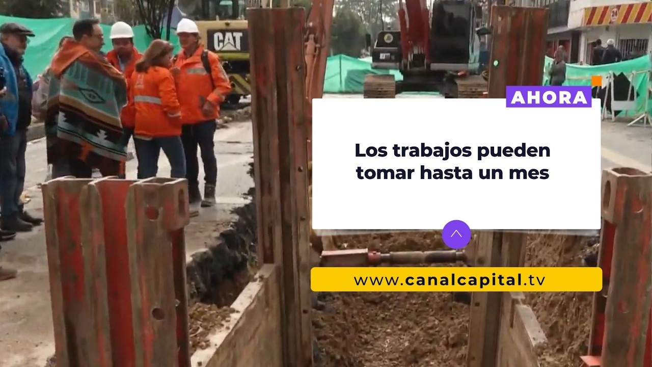 Trabajos viales por hundimiento en una vía de la localidad de Suba | Infraestructura