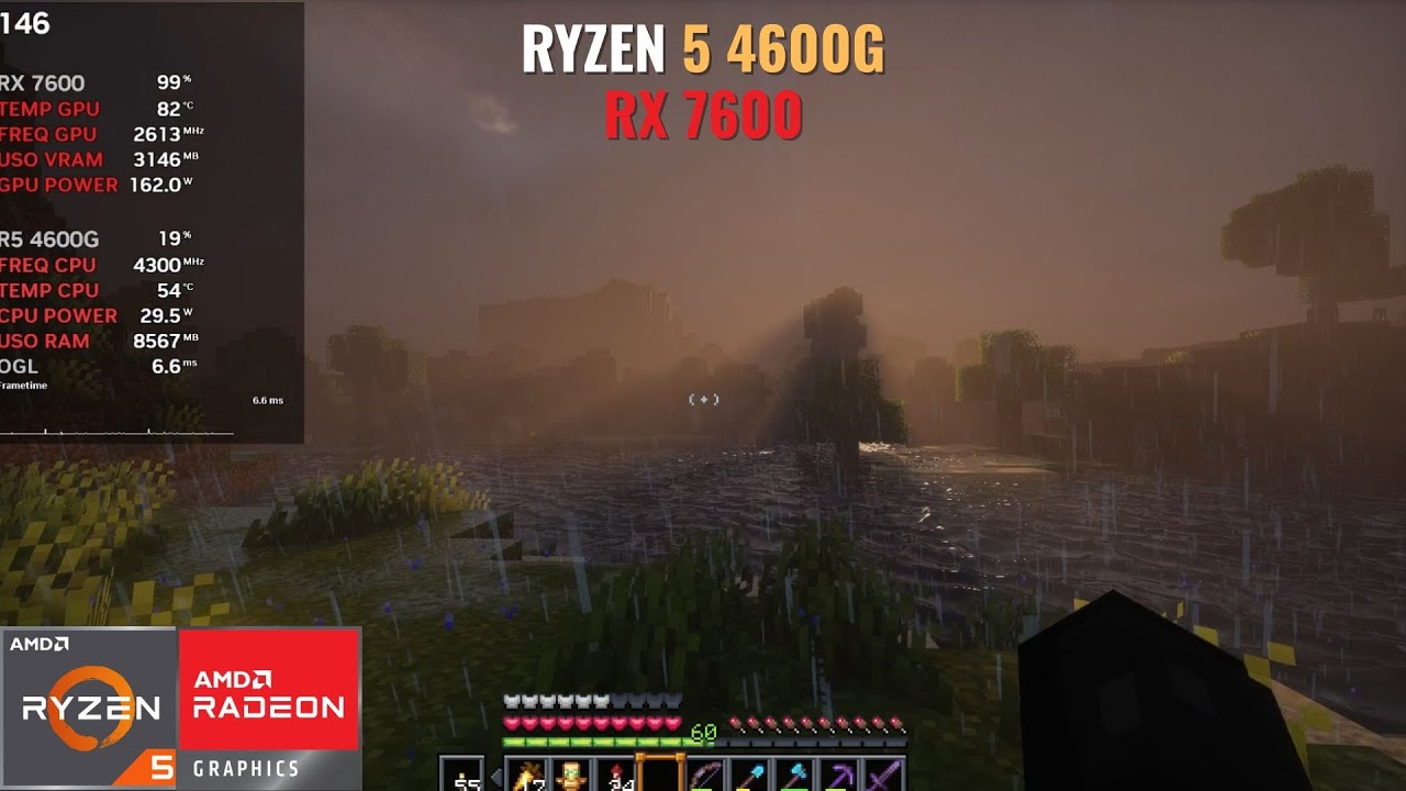 Minecraft 1.21.11 - RX 7600 + Ryzen 5 4600G / High Graphics | Photon Shader