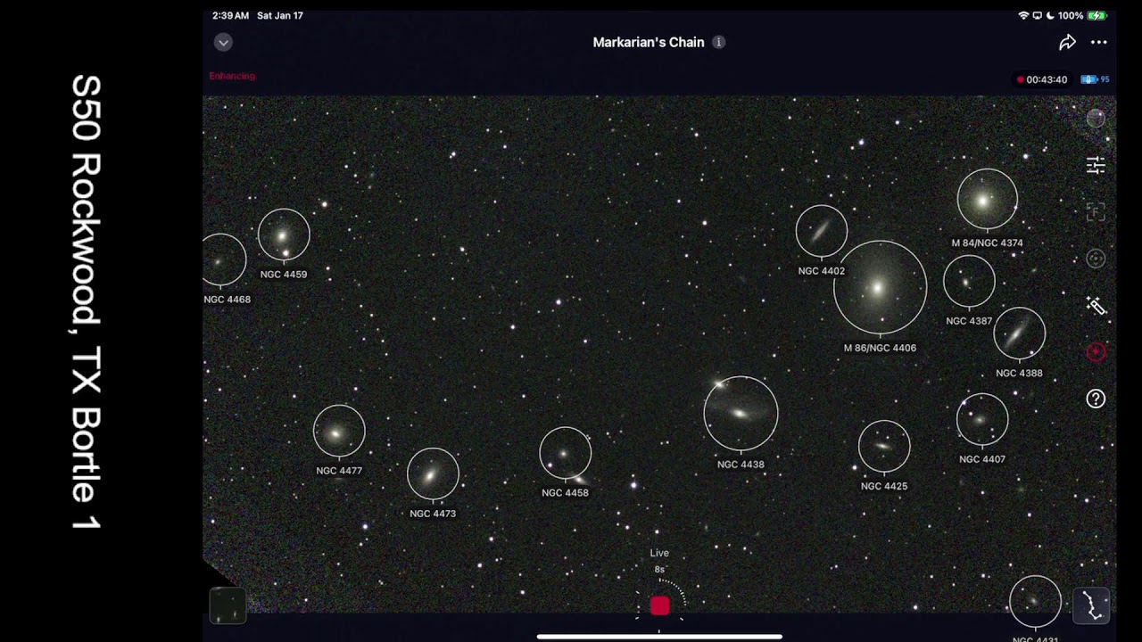 Winter Virgo Targets (Markarian’s Chain) — Seestar S50 | Rockwood, TX | January 17, 2026