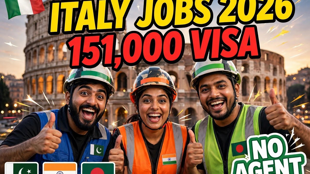 Italy Work Visa 2026 | 151,000 Jobs For Pakistan India Bangladesh | No Agent Needed
