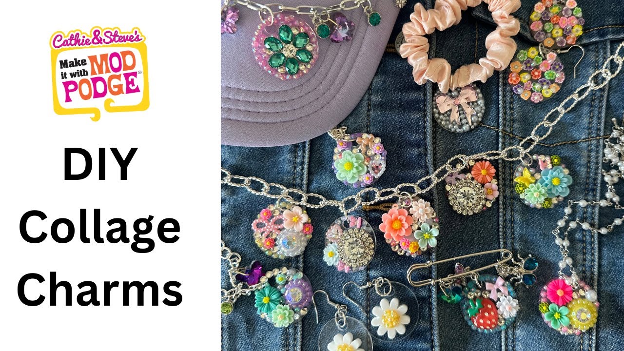 DIY 3-D Collage Charms Pendants for Jewelry Making