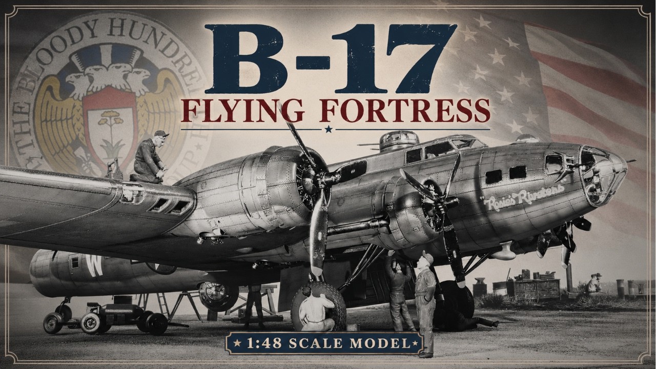 Eduard - B-17 - The Bloody Hundredth - 1/48 Scale Model - Episode 4: Engine, Wings & Weathering