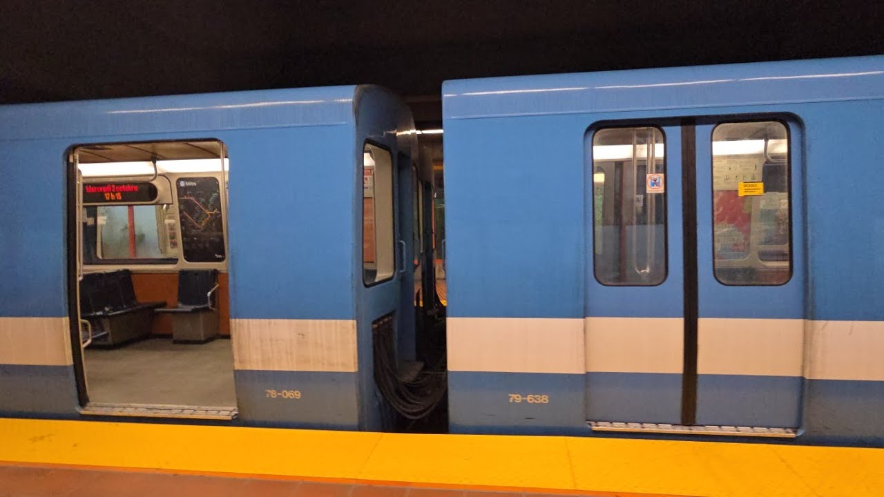 MR-73 metro ride with defective door 🚇 between Charlevoix and Angrignon metro stations in Montreal 🟢