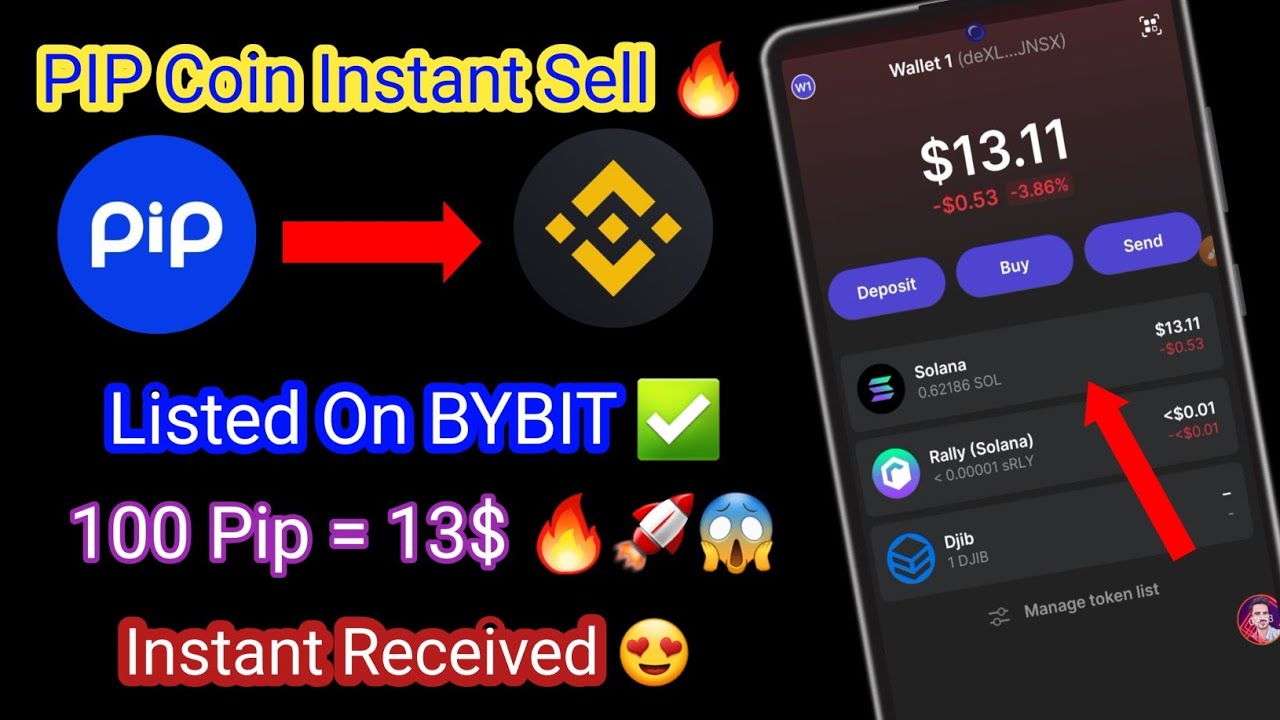 Pip token Instant sell Process || PIP coin withdraw || Instant 13$ Profit Free Live Full details