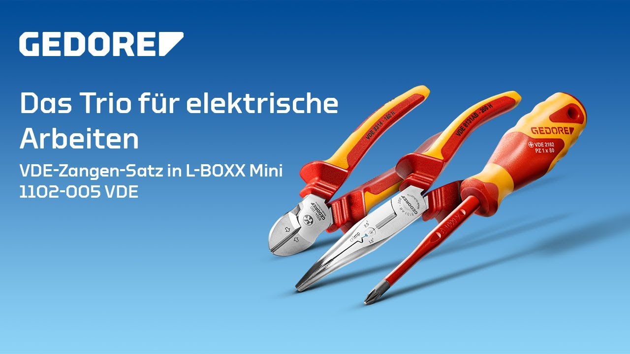 Das Trio für elektrische Arbeiten | GEDORE VDE-Zangen-Satz
