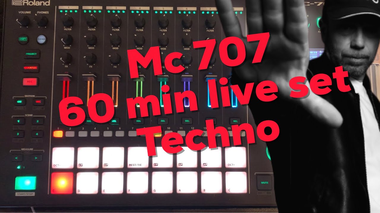 Mc707 Techno 140 bpm Live set 60 min (Alex Fain )
