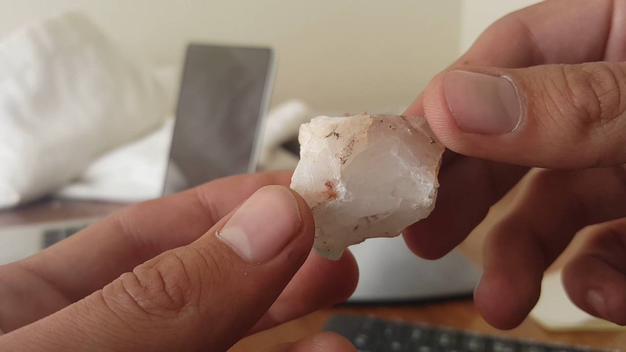 Ajoite in Quartz, Messina Copper Mine, South Africa