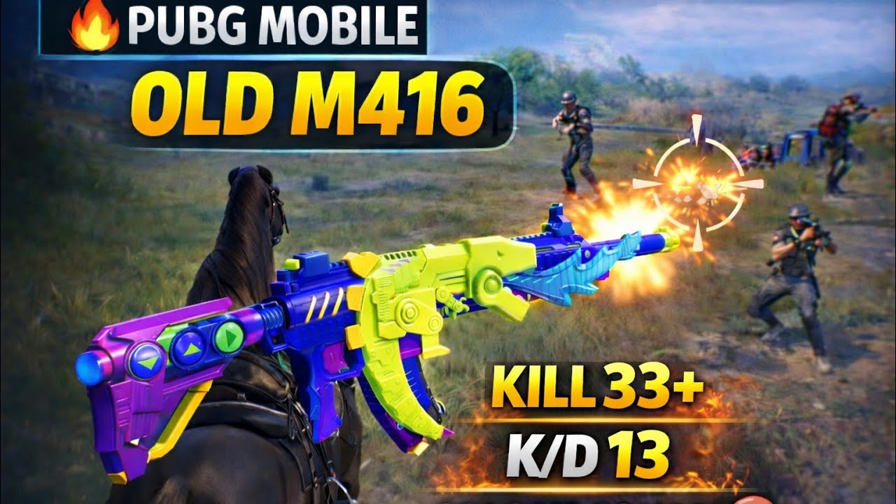 🔥 PUBG Mobile Old M416 | Solo vs Squad Gameplay 🔥#bgmi #pubgmobile #mobilegame #pubg #youssefelpop 