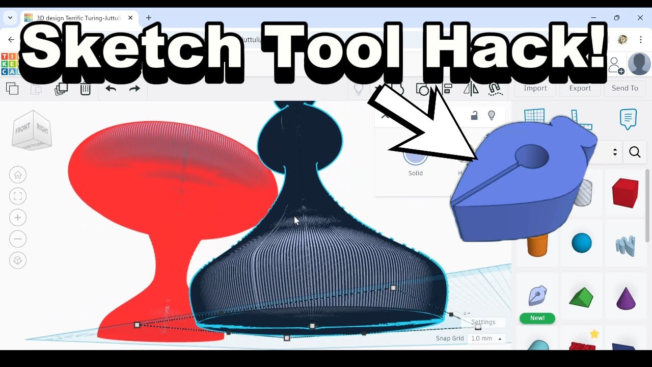Using Tinkercad Sketch Tool To Make Smooth Shapes...But...There's A Problem. Help Me Fix It!