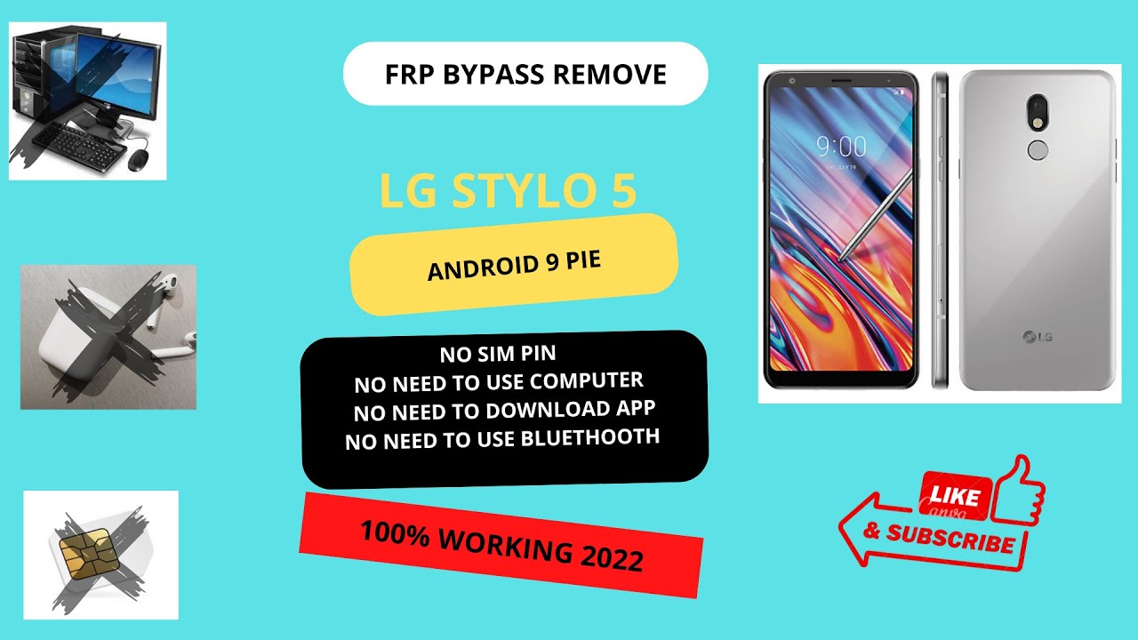 LG STYLO 5 LM--Q720PS ANDROID 9 LATEST SECURITY FRP LOCK BYPASS 100% WORKING