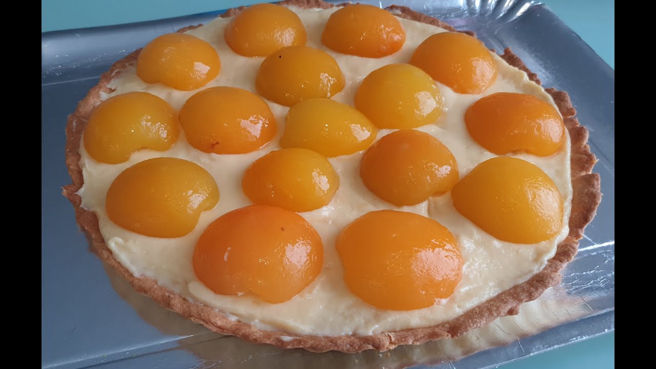 Tarte aux abricots crème patissière  كريم المعجنات تارت المشمش