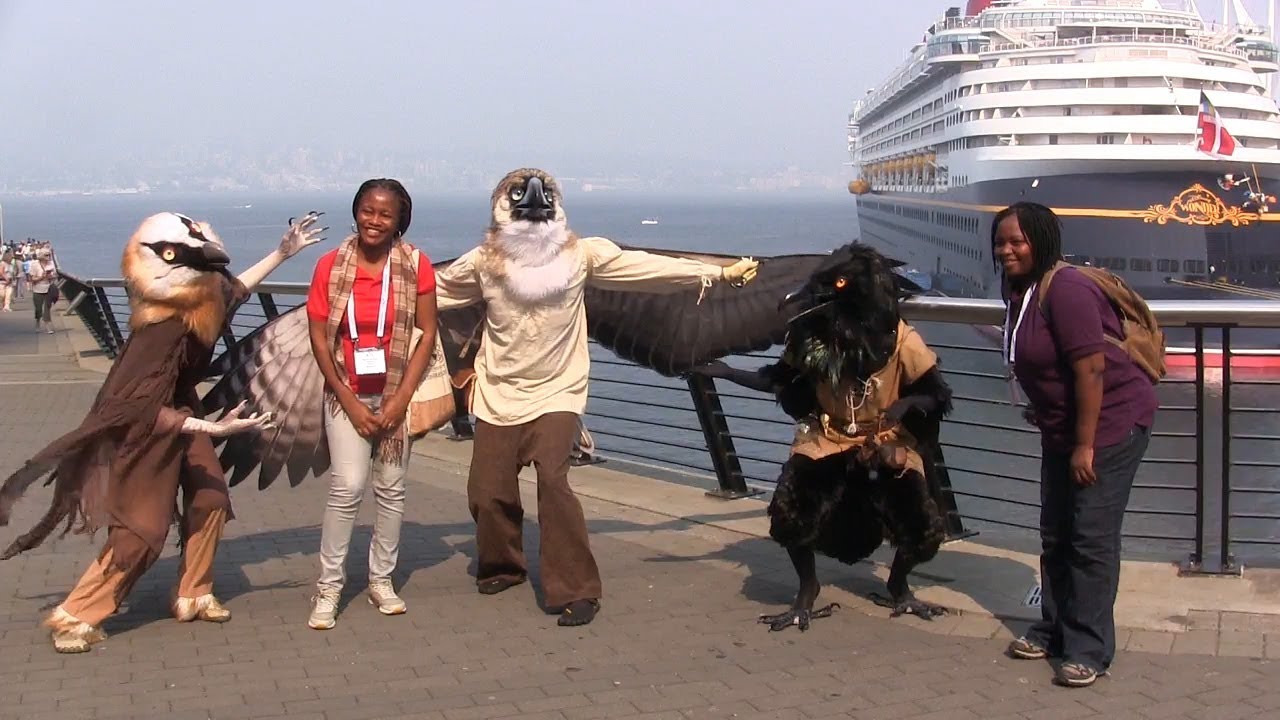 Birdwatchers wear lifelike avian costumes to raise awareness