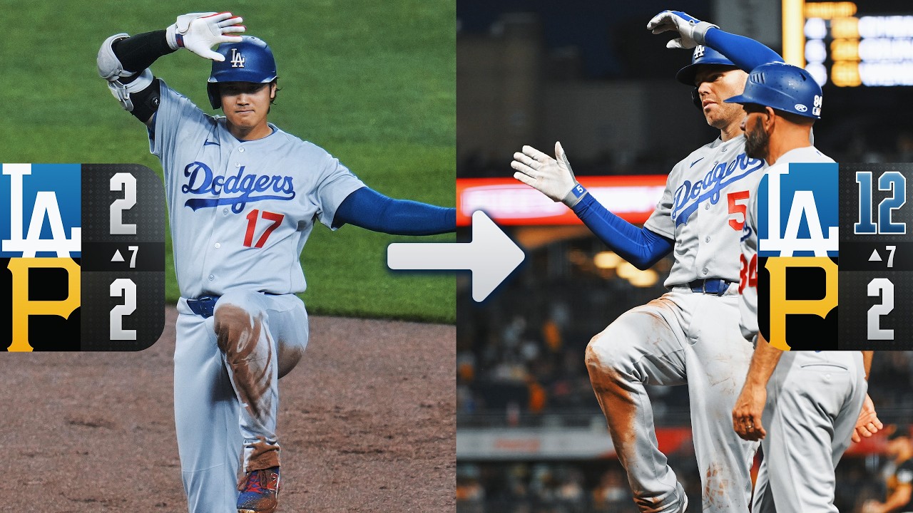 The Los Angeles Dodgers score 10 runs in a HUGE 7th inning! 😳 (6 runs scored without an OUT! 🤯)