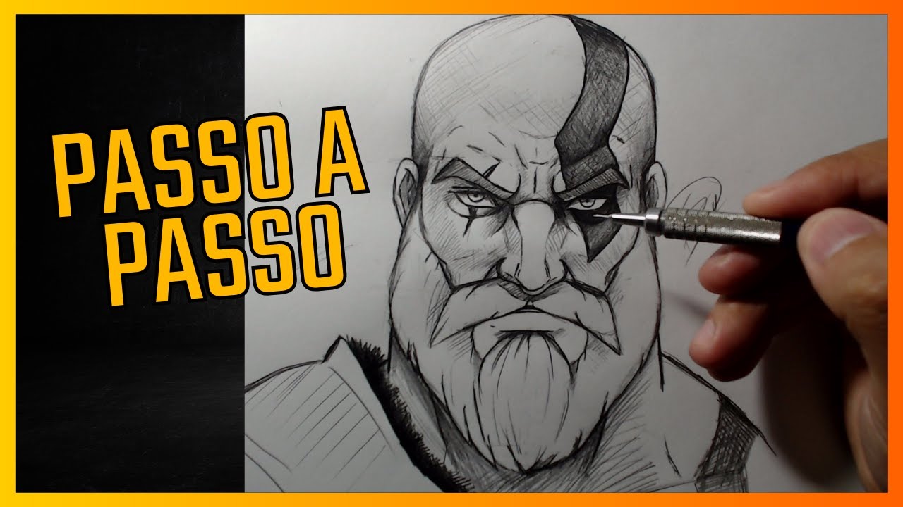Como Desenhar o Kratos de God of War passo a passo