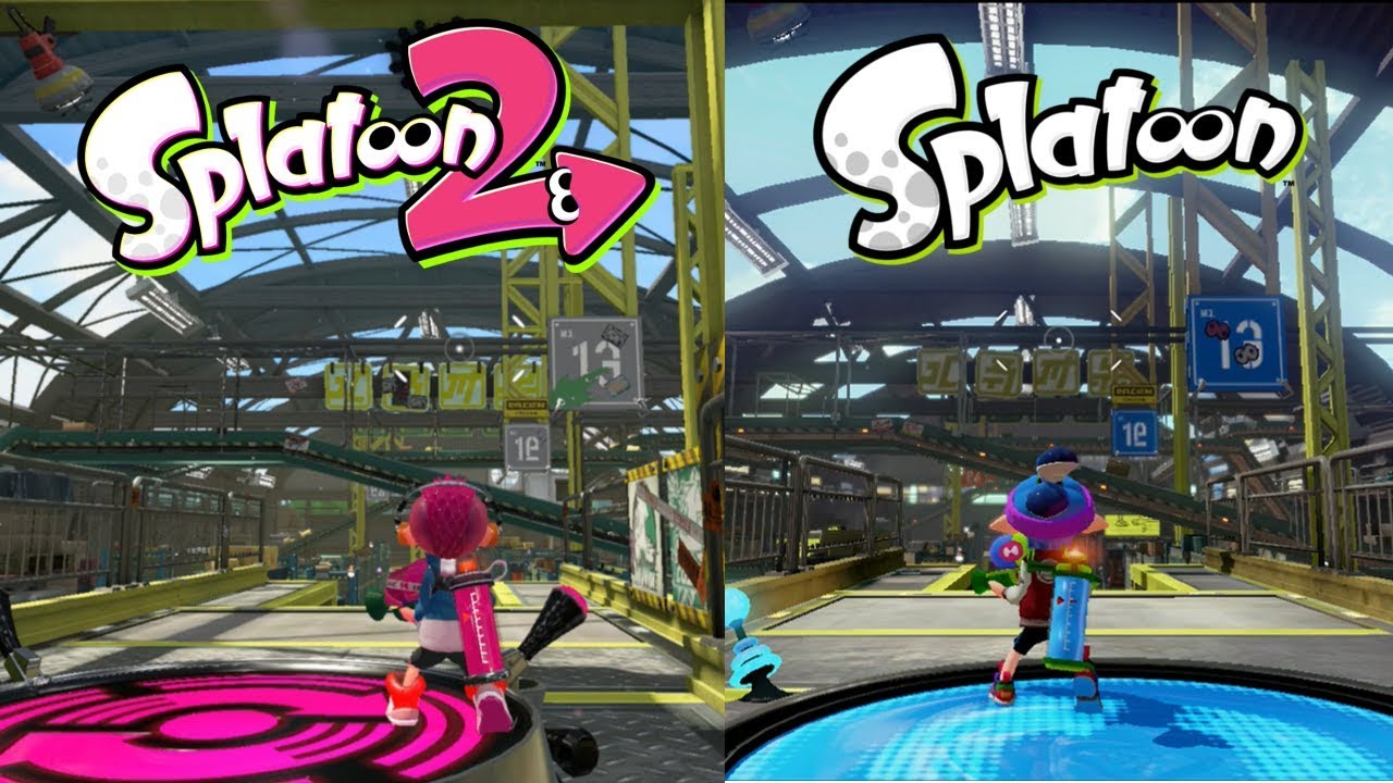 Splatoon 2 VS Splatoon 1 Walleye Warehouse Comparison