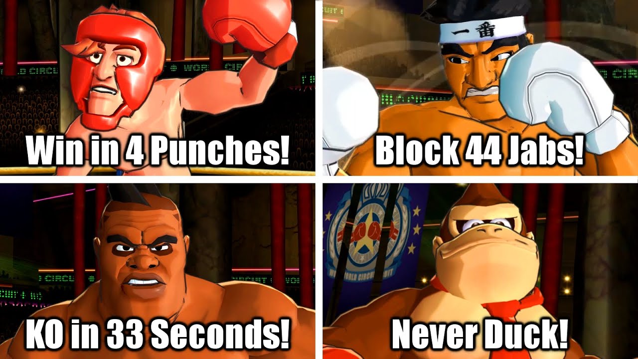 Punch-Out!! Wii HD - All Title Defense Challenges (No Damage)