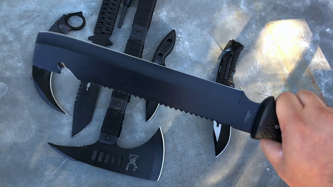 ULTIMATE BLACK TACTICAL KNIFE SET
