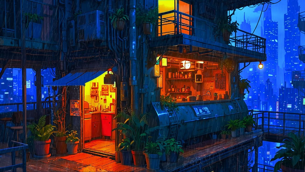 Cyberpunk Rainy Night 🌧️ 8H Lofi Ambience for Sleep, Study & Deep Focus
