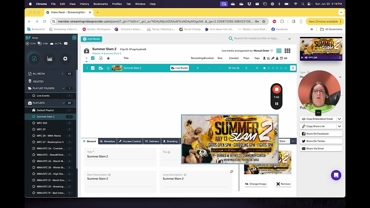 Setting Up a Live Stream on Streaming Service Provider