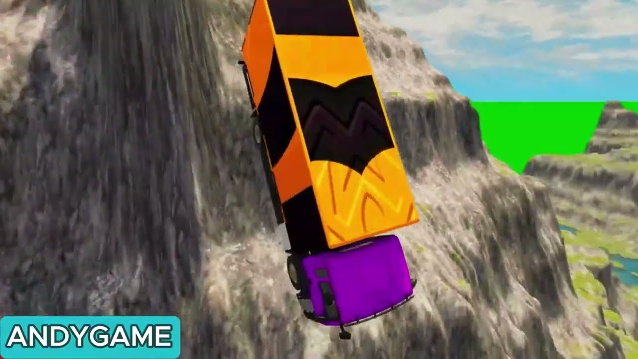 Leap Of Death Car Jumps & Falls Into Lava Pit #229 BeamNG High Speed Car Jumping In Pools
