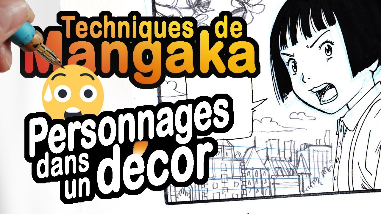 Comment DESSINER  un PERSONNAGE dans un DECOR MANGA