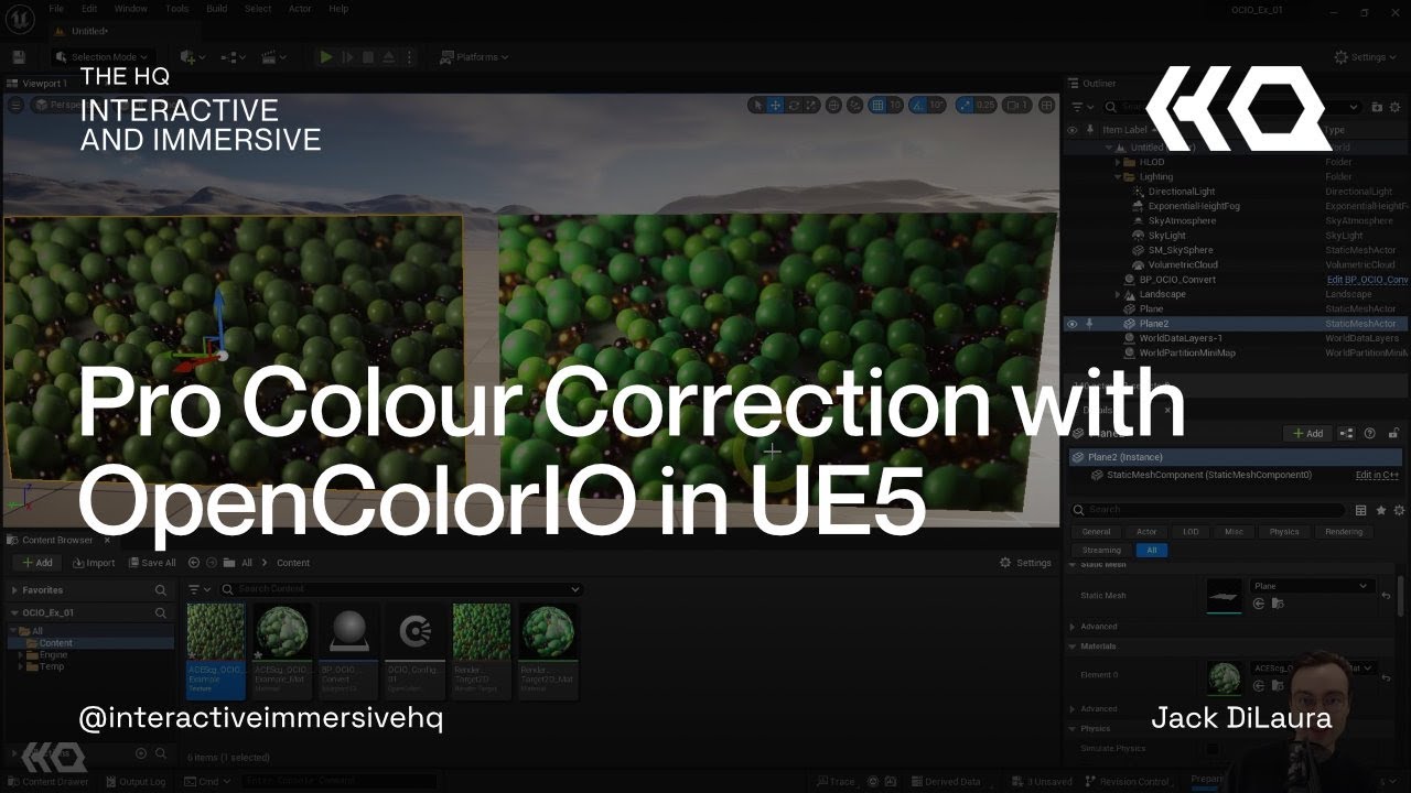 Pro Colour Correction with OpenColorIO in UE5